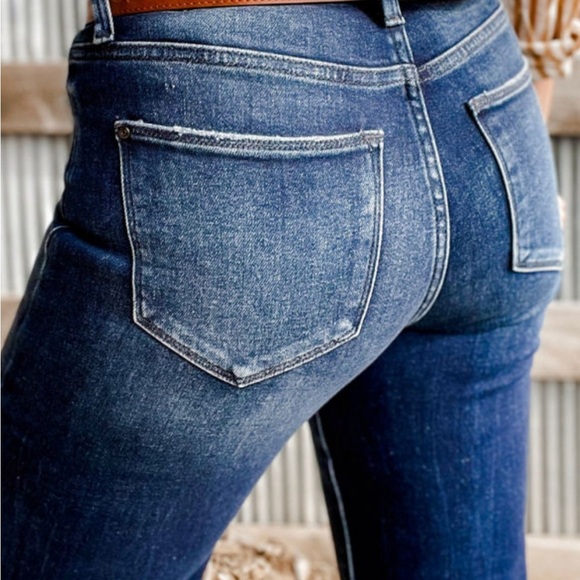 STRETCH JEANS DISTRESSED HEM - Picture 5 of 15